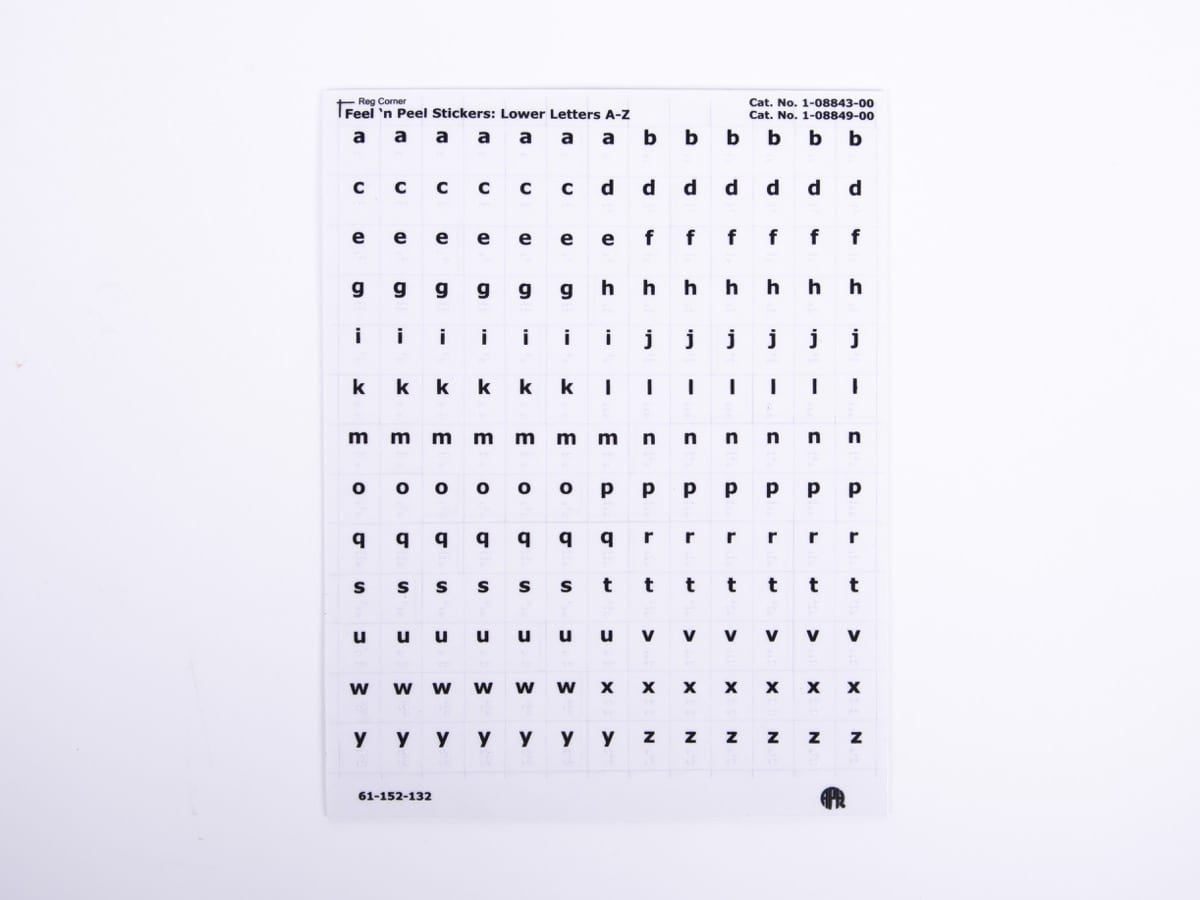 Feel 'n Peel braille-print Alphabet Letters